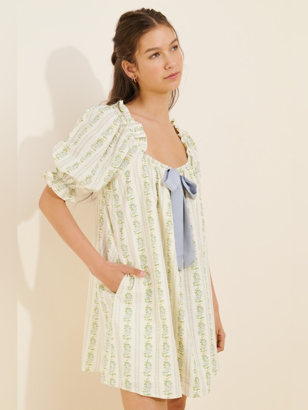 Lulus Mason Puff Sleeve Mini Dress - Picture 4 of 8